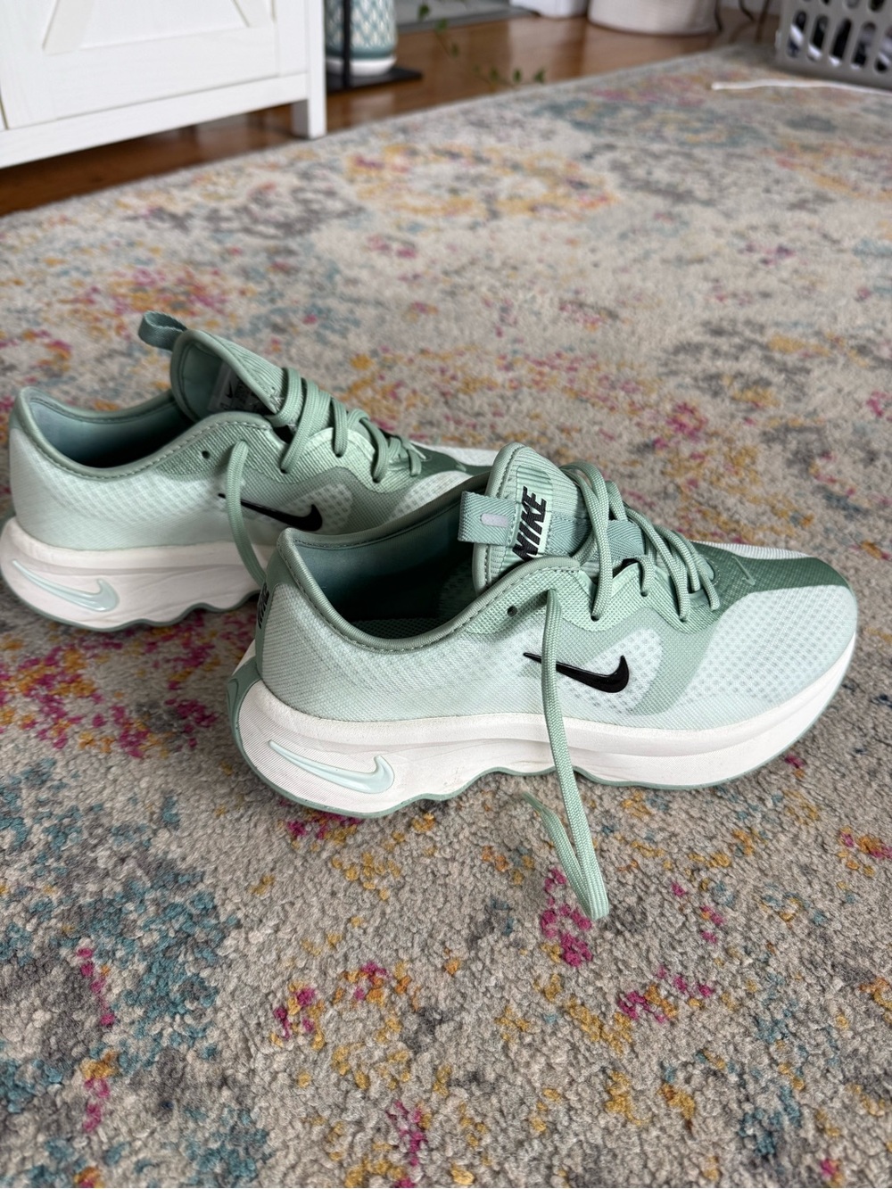 Nike Women's Mint Green and Black Running Shoes